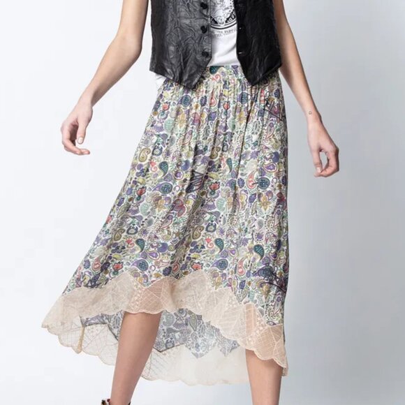 Zadig & Voltaire Joslin Print Mandala Skirt - Picture 1 of 13